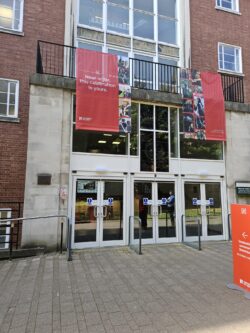 Entrance to the Michael Sadler Building