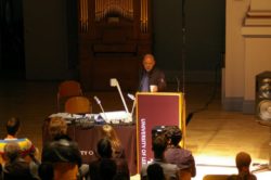 Brian Eno giving the keynote